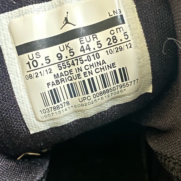 Nike AIR JORDAN Flight Club '91 Mens Size 10.5 Basketball Shoes Jumpman Black - Picture 8 of 8